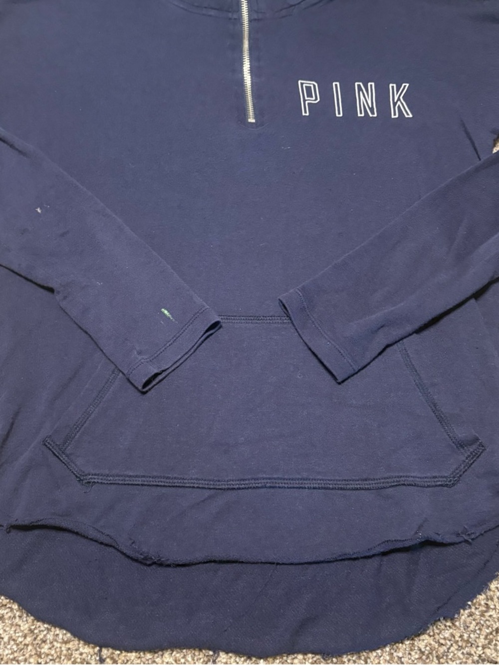 Victoria's Secret PINK Dallas Cowboys Women’s XS Navy Pullover Half-Zip - Picture 3 of 12